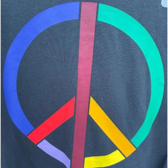 Nike Mens Olivia Kim Peace Sign NYC Long Sleeve T shirt Off Noir Sz Small - Picture 6 of 8